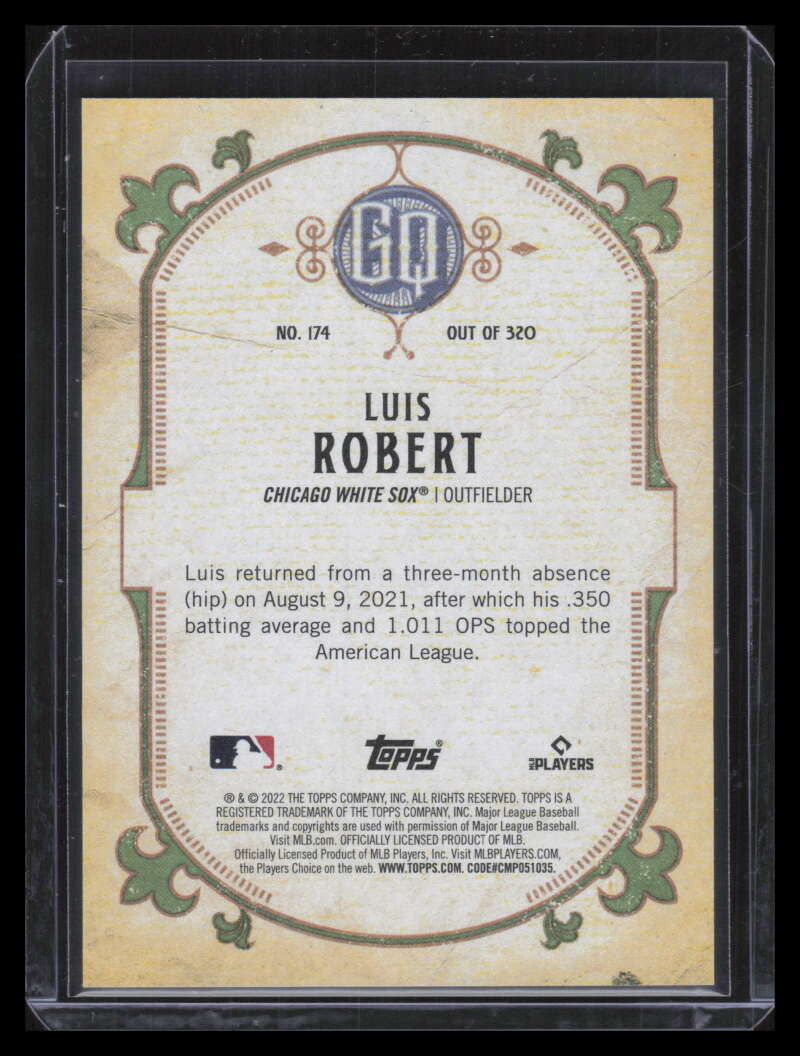 DELETE 130361 2022 Topps Gypsy Queen Jackie Robinson Day Photo Variations 174 Luis Robert