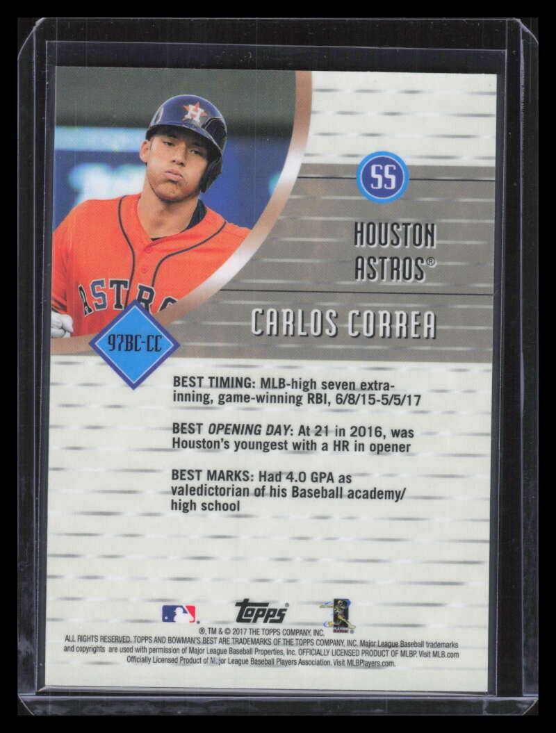 2017 Bowman's Best '97 Best Cuts Gold Refractor 97bccc Carlos Correa 4/50