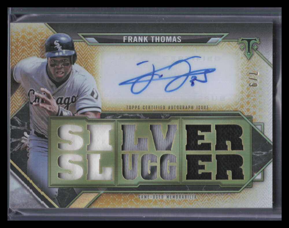 2021 Topps Triple Threads Autograph Relics Gold Frank Thomas Jersey Auto 7/9