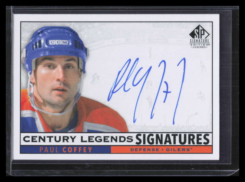 2020-21 SP Signature Legends Century Legends Signatures CLPC Paul Coffey Auto