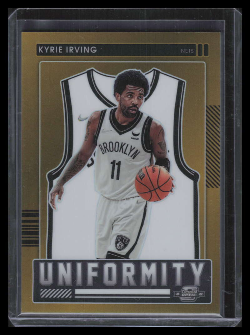 2021-22 Panini Contenders Optic Uniformity Gold Refractor 17 Kyrie Irving 4/10