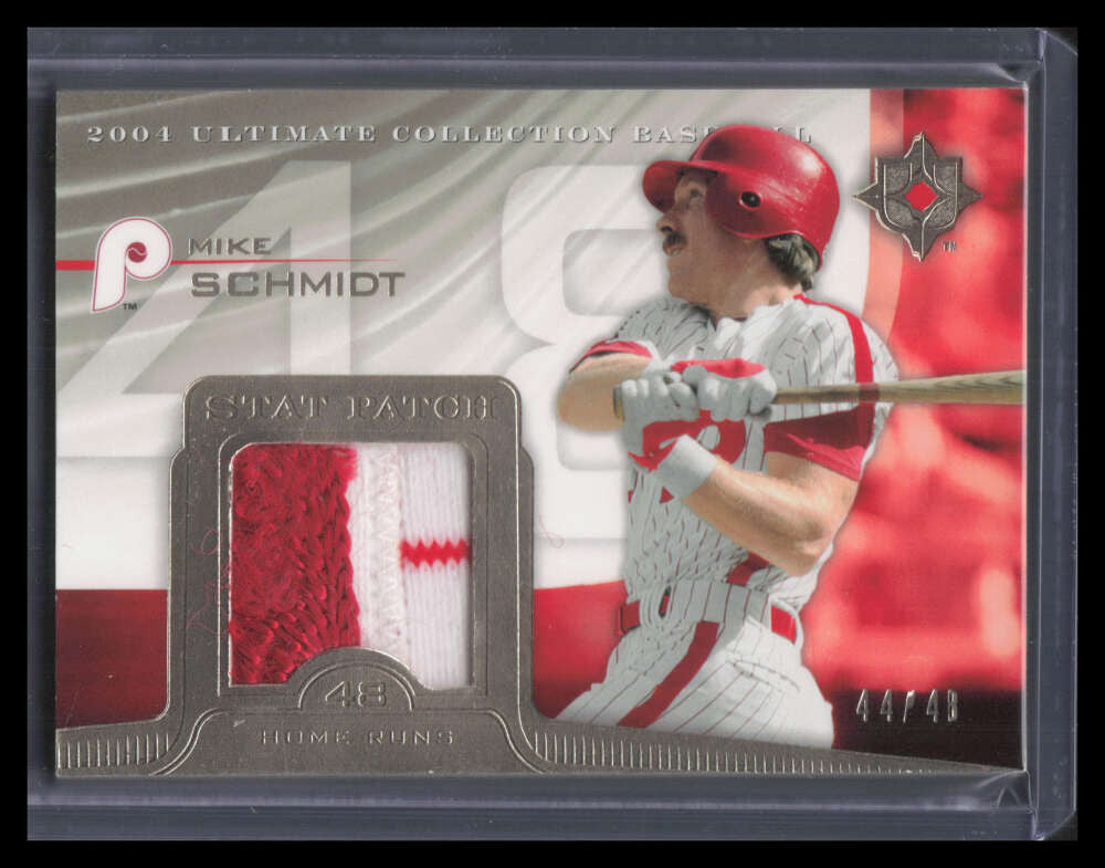 SOLD 130539 2004 Ultimate Collection Stat Patch MS Mike Schmidt Patch 44/48