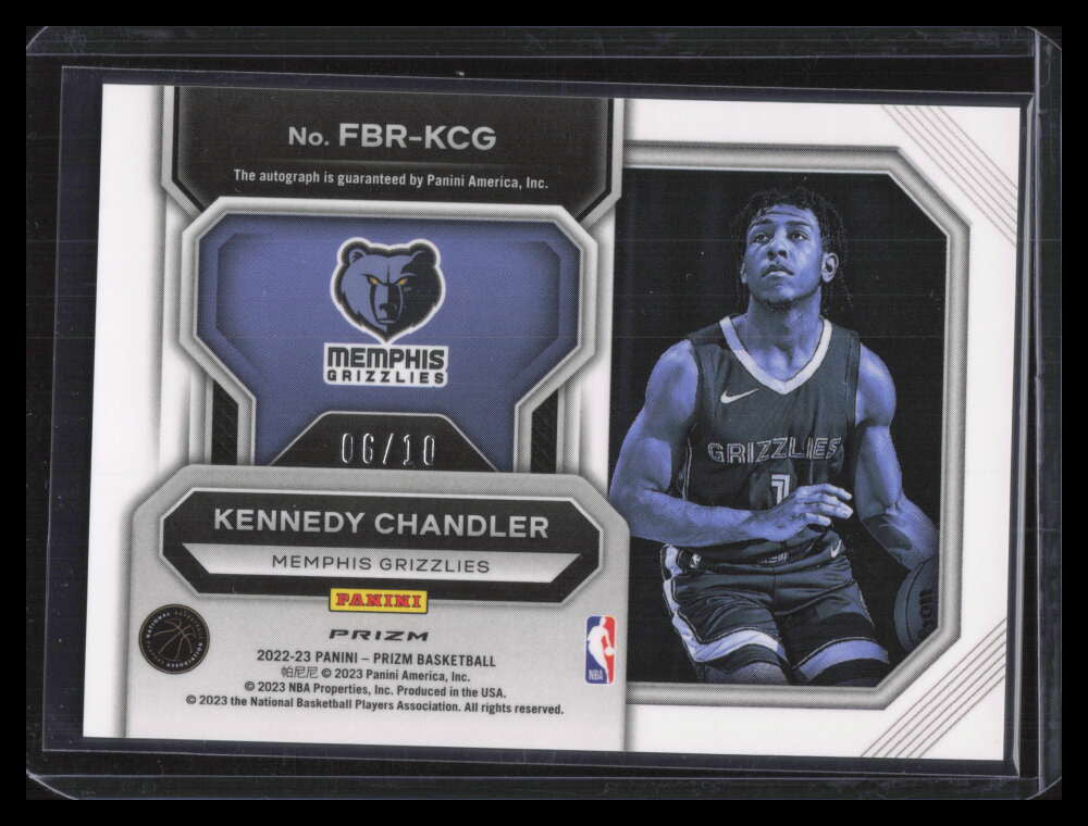 DELETE 130583 2022-23 Panini Prizm Fast Break Autographs Gold Kennedy Chandler Rookie Auto /10