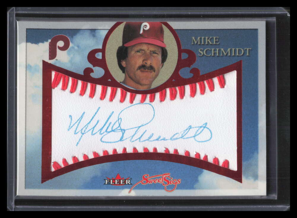 2004 Fleer Sweet Sigs Autograph Red MS Mike Schmidt Auto 27/50