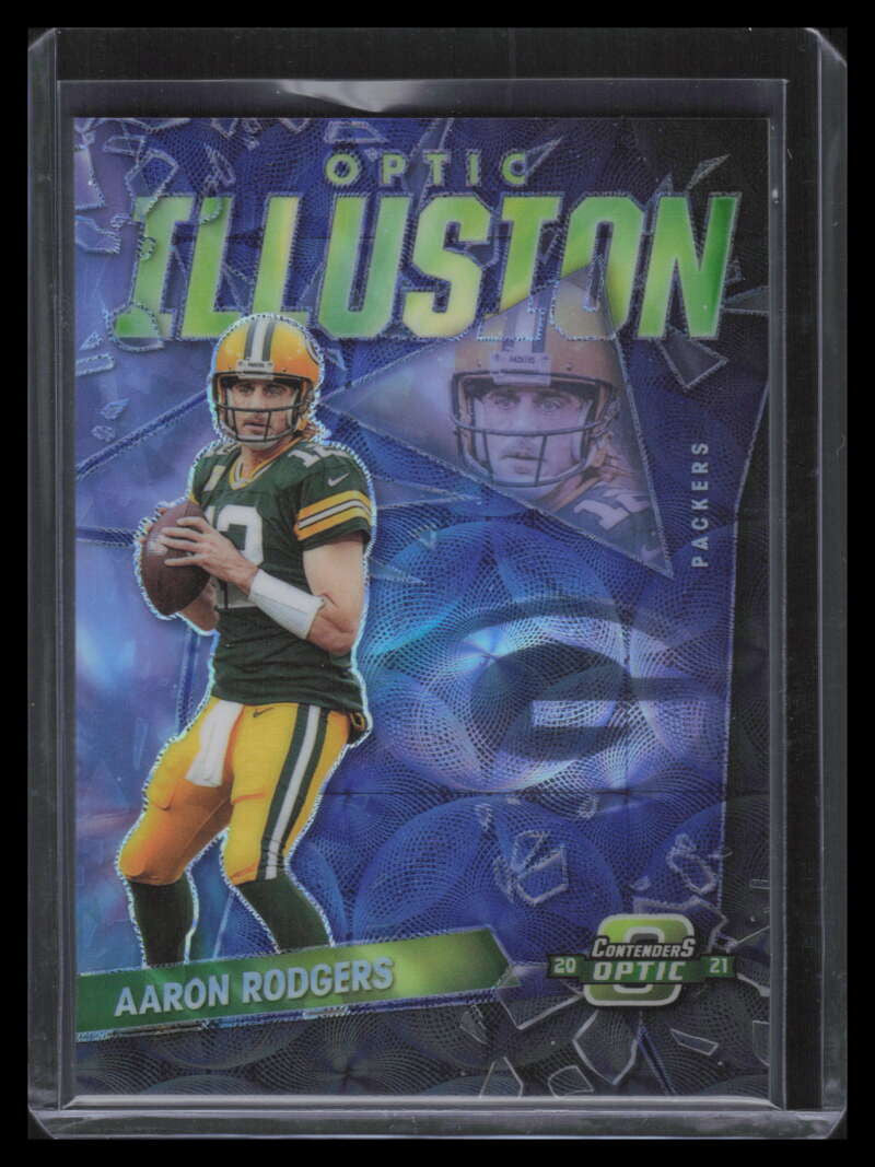 2021 Panini Contenders Optic Optic Illusion Black Scope 7 Aaron Rodgers 14/25