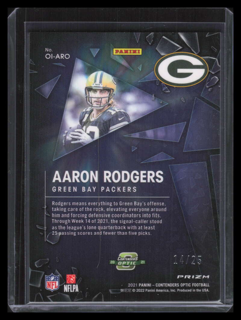 2021 Panini Contenders Optic Optic Illusion Black Scope 7 Aaron Rodgers 14/25
