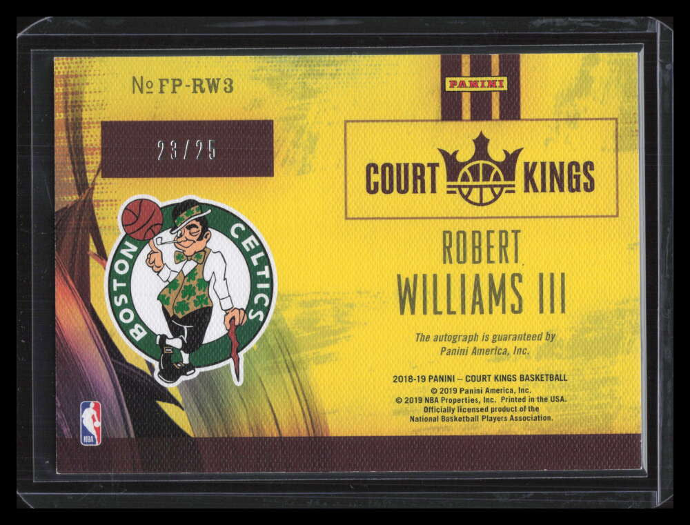 DELETE 130661 2018-19 Court Kings Fresh Paint Autographs 7 Robert Williams Rookie Auto 23/25