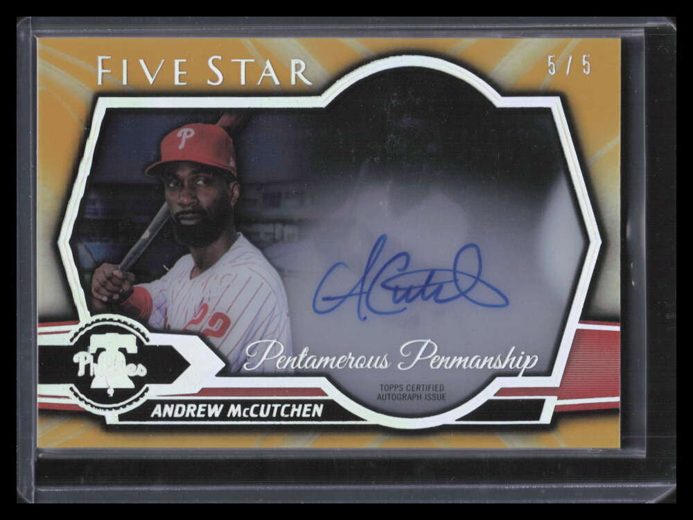 2021 Topps Five Star Pentamerous Penmanship Autographs Andrew McCutchen Auto 5/5