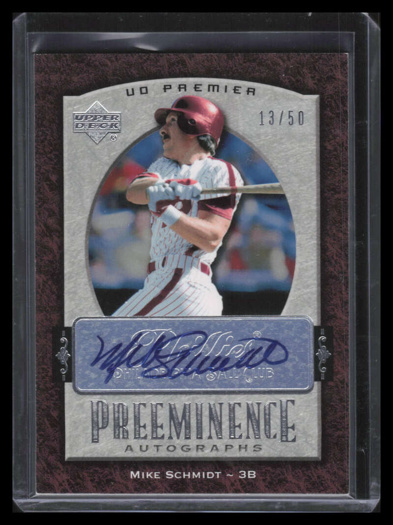 SOLD 130694 2007 Upper Deck Premier Preeminence Autographs MS Mike Schmidt Auto 13/50