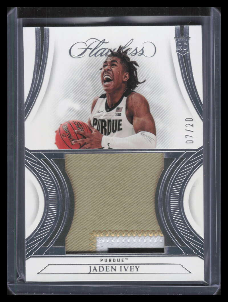 2022-23 Panini Flawless Collegiate Patches 11 Jaden Ivery Rookie Patch 7/20