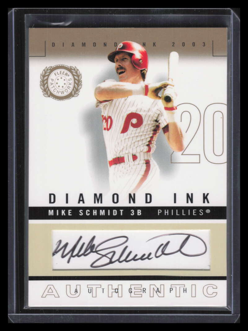 2003 Fleer Patchworks Diamond Ink MS Mike Schmidt Auto 53/194