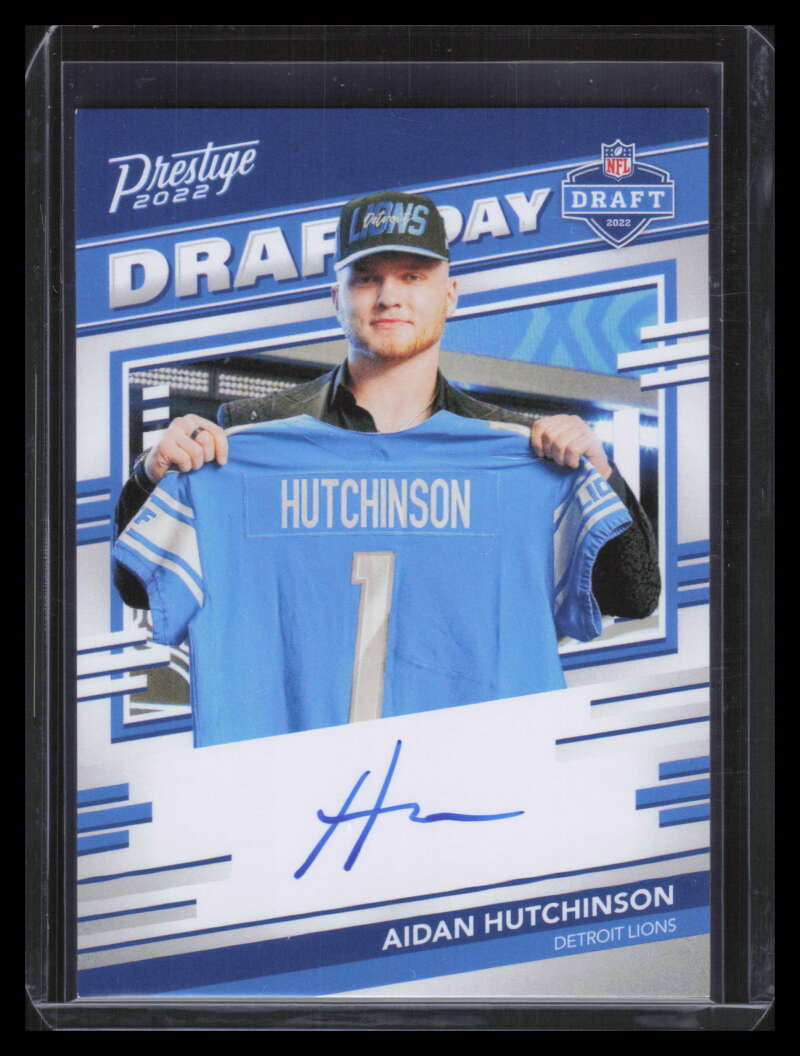 SOLD 130780 2022 Prestige Draft Day Signatures 14 Aidan Hutchinson Rookie Auto