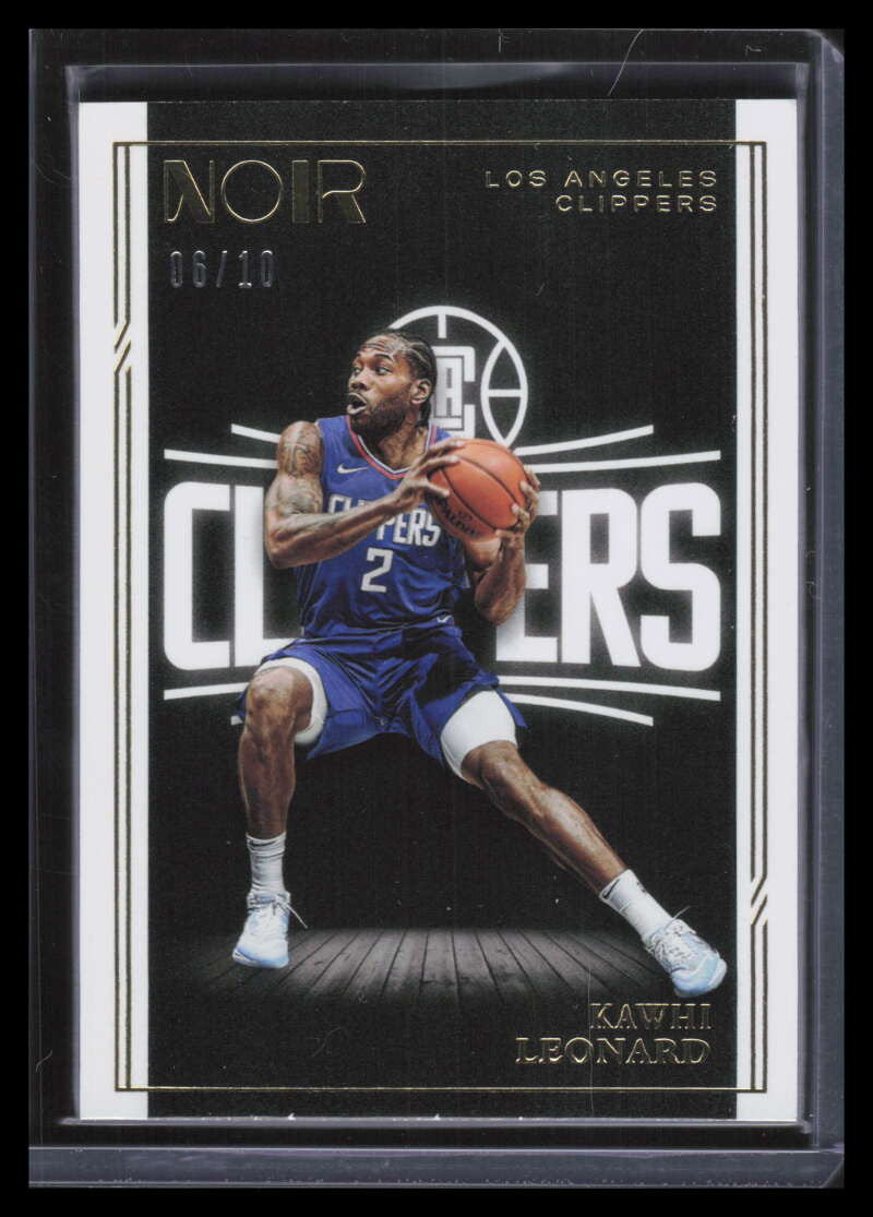 2020-21 Panini Noir Gold 140 Kawhi Leonard I 6/10 Icon Edition