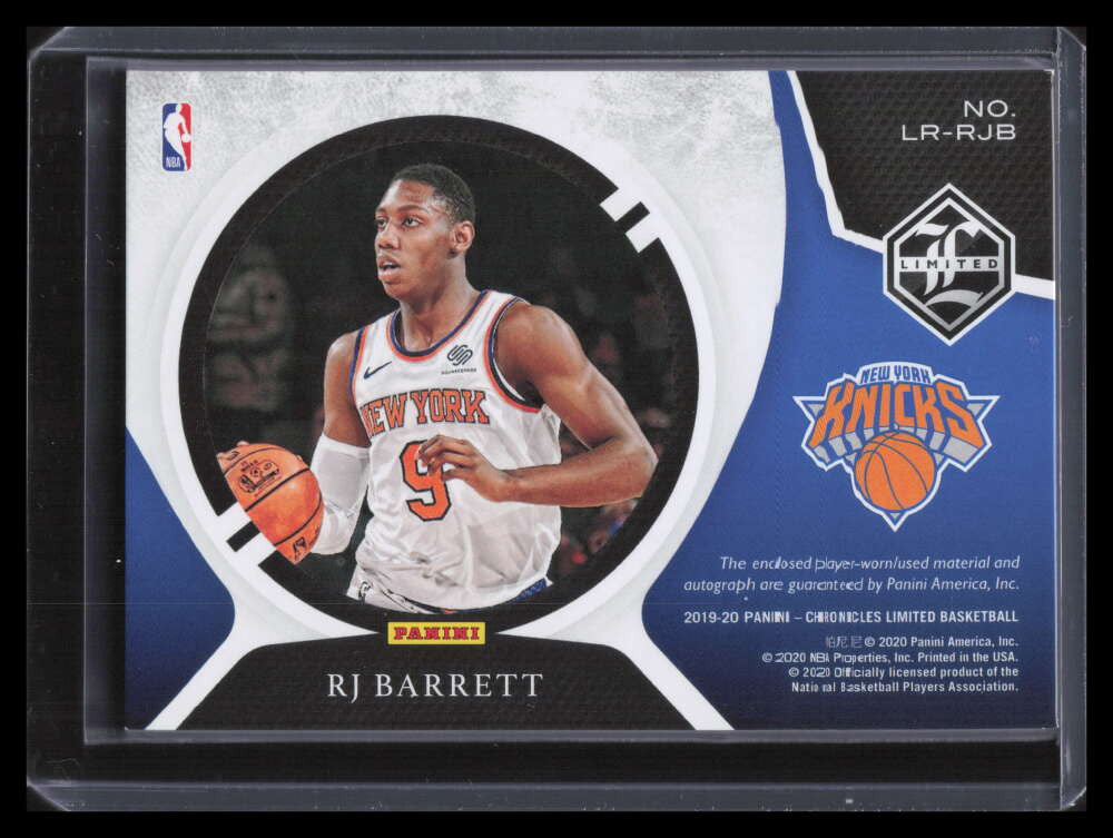 DELETE 130939 2019-10 Panini Chronicles Limited Autographs Red RJ Barrett Rookie Jersey Auto