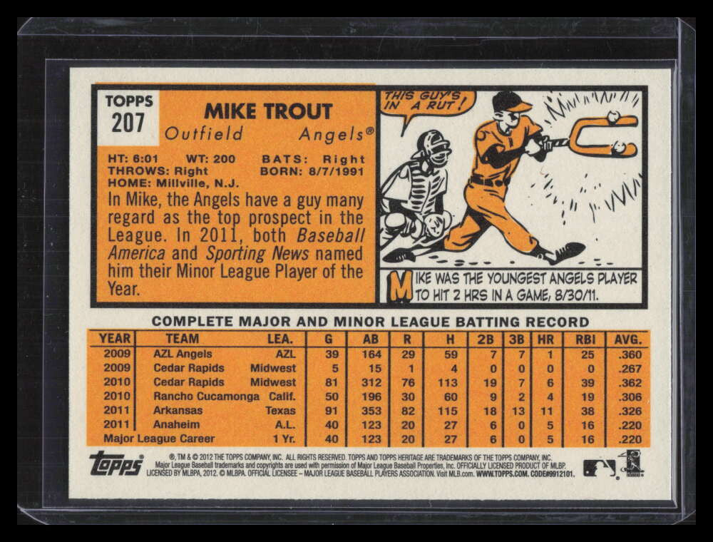 2012 Topps Heritage 207 Mike Trout 127682