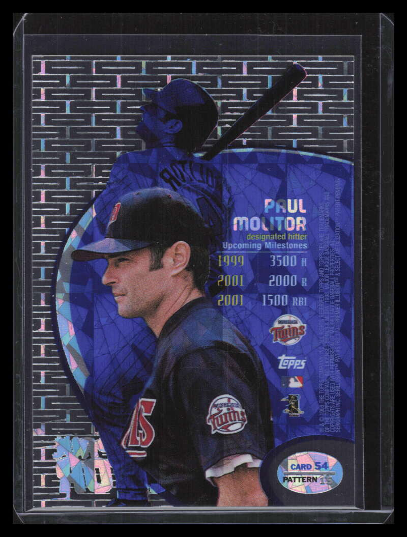 1998 Topps Tek Diffractors Pattern 15 54 Paul Molitor
