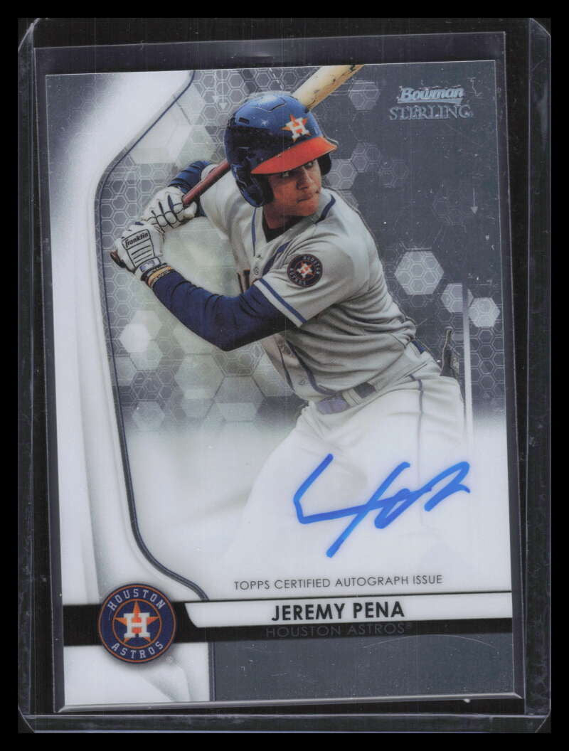 2020 Bowman Sterling Prospect Autographs BSPAJP Jeremy Pena Rookie Auto
