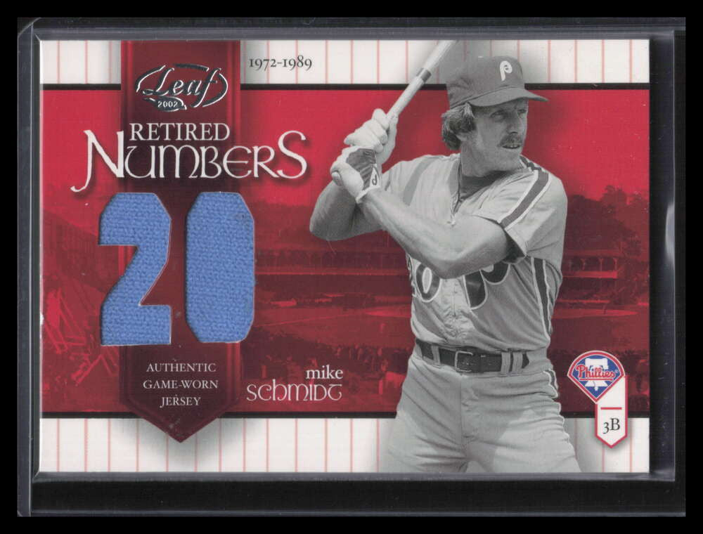 2002 Leaf Retired Number Jerseys rn1 Mike Schmidt Jersey 13/20