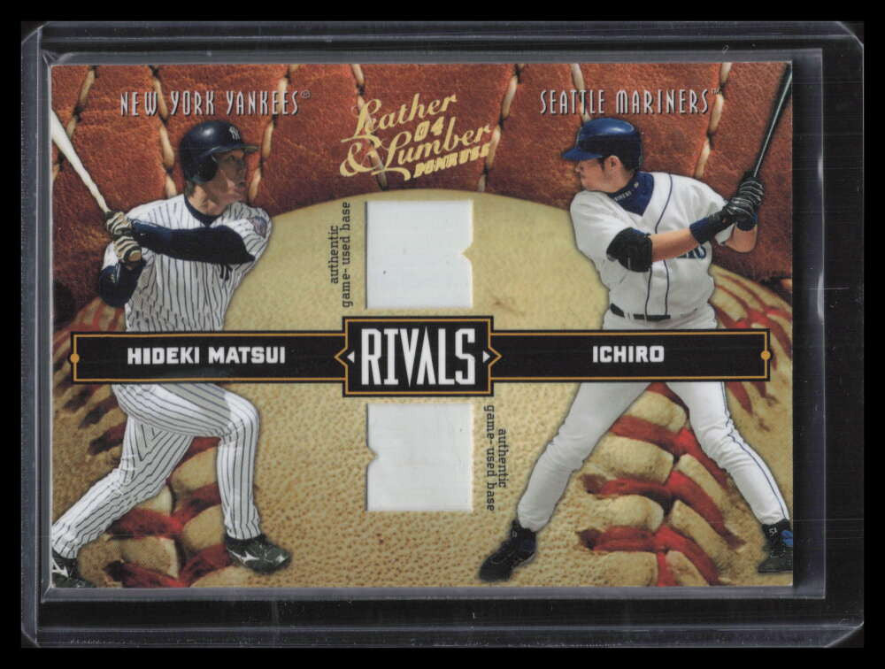 2004 Leather and Lumber Rivals Materials Ichiro Hideki Matsui Dual Base 30/250