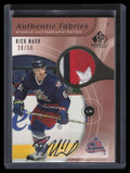 2005-06 SP Game Used Authentic Fabrics Autographs Rick Nash Patch Auto 10/50