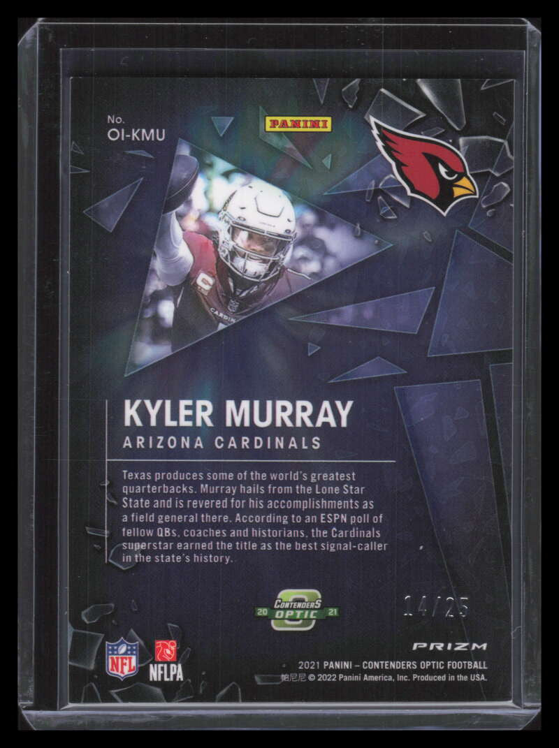 2021 Panini Contenders Optic Optic Illusion Black Scope 10 Kyler Murray 14/25