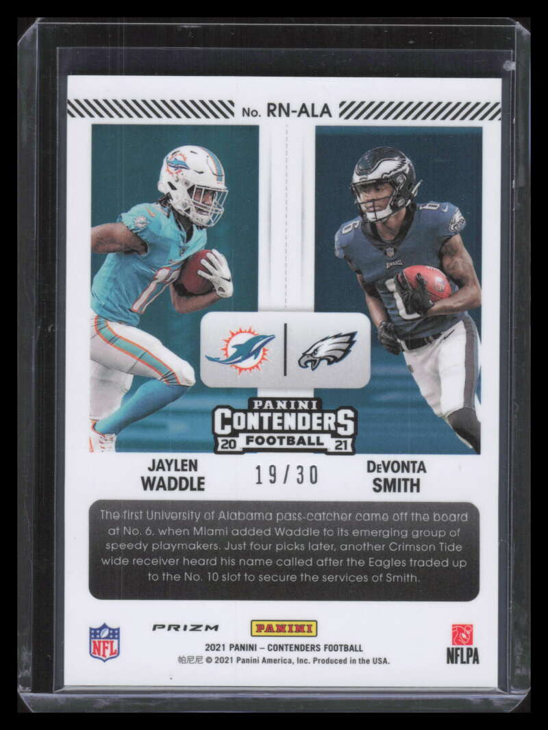 2021 Panini Contenders Optic Round Numbers Green Smith Waddle Rookie 19/30