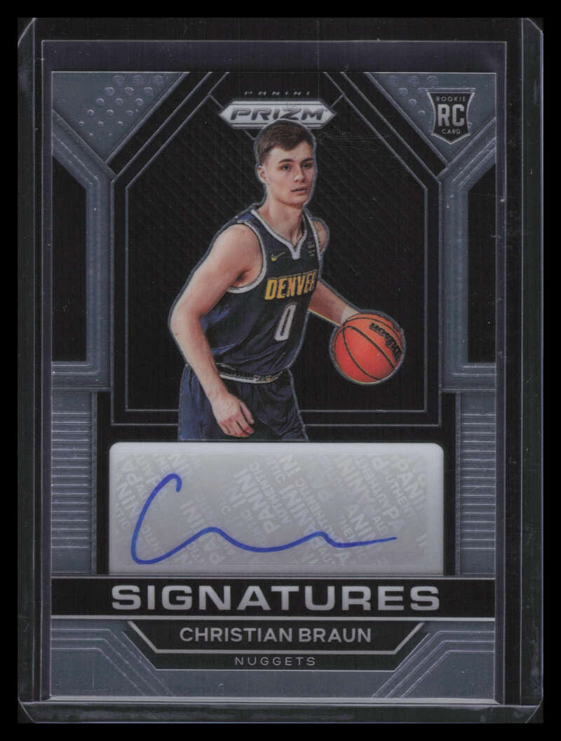 DELETE 131105 2022-23 Panini Prizm Rookie Signatures 8 Christian Braun Rookie Auto