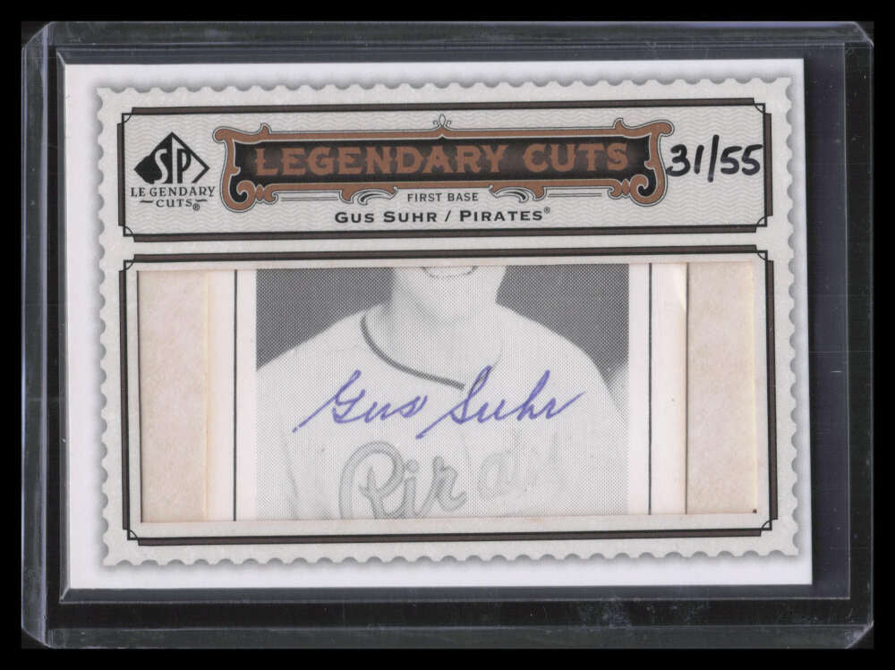 2009 SP Legendary Cuts Legendary Cut Signatures lc232 Gus Suhr Cut Auto 31/55