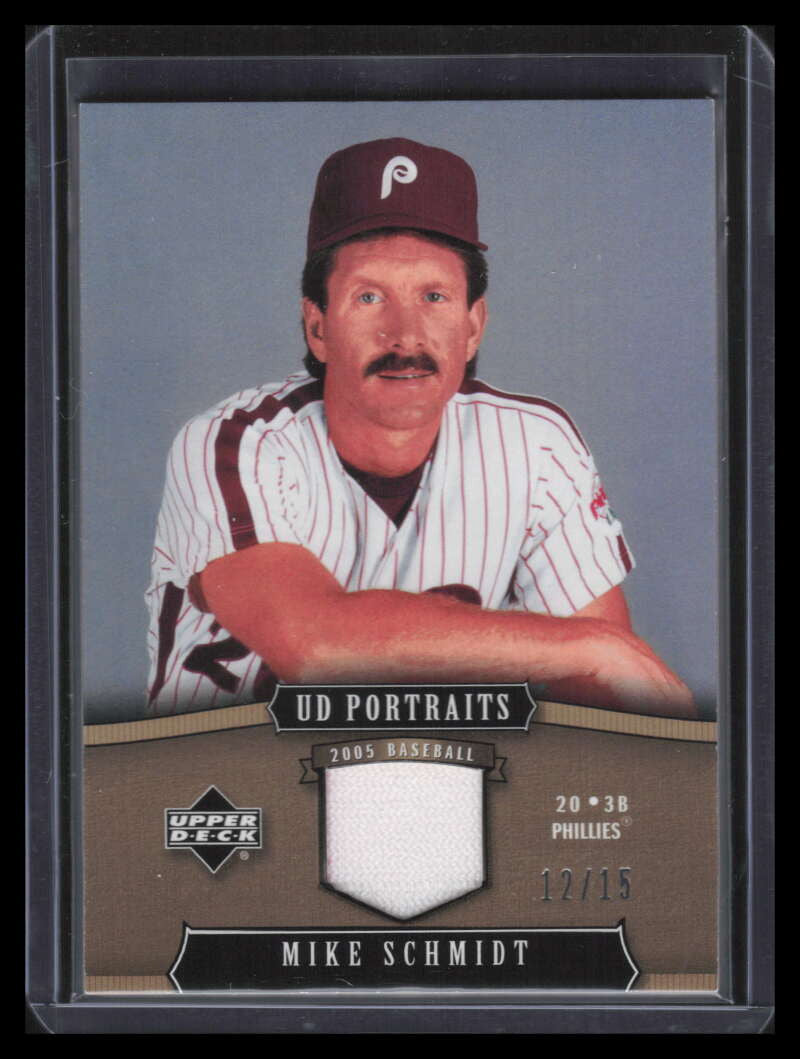 2005 UD Portraits Jersey Gold 74 Mike Schmidt Jersey 12/15