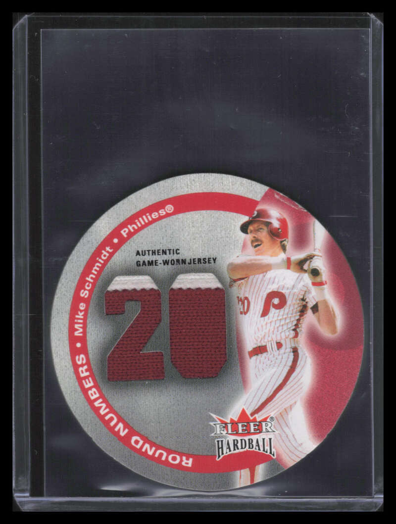 2003 Fleer Hardball Round Numbers Game Used MS Mike Schmidt Jersey Patch