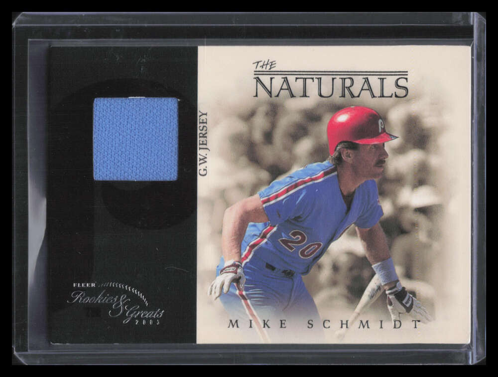 2003 Fleer Rookies and Greats Naturals Game Patch MS Mike Schmidt Jersey 5/25