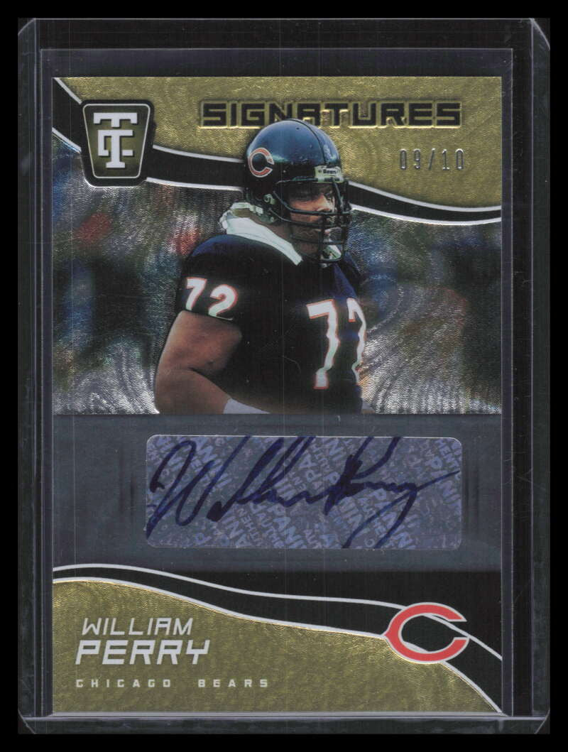 SOLD 131199 2021 Panini Chronicles Totally Certified Signatures Gold William Perry Auto 9/10
