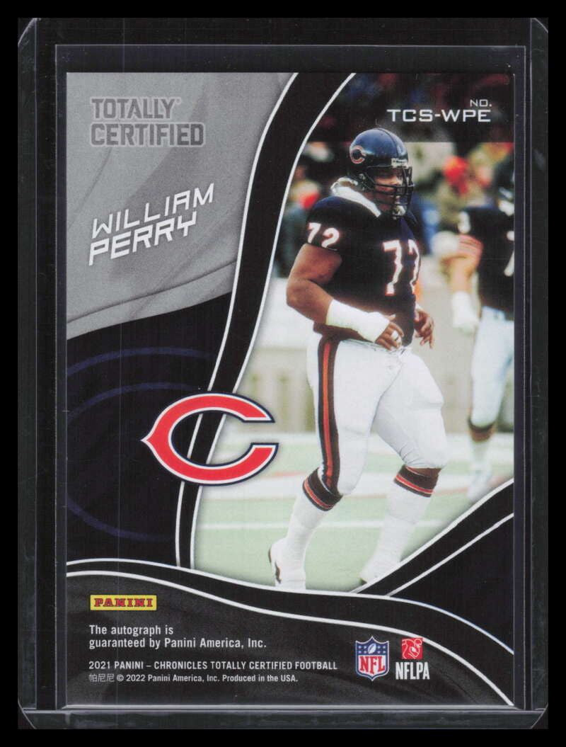 SOLD 131199 2021 Panini Chronicles Totally Certified Signatures Gold William Perry Auto 9/10