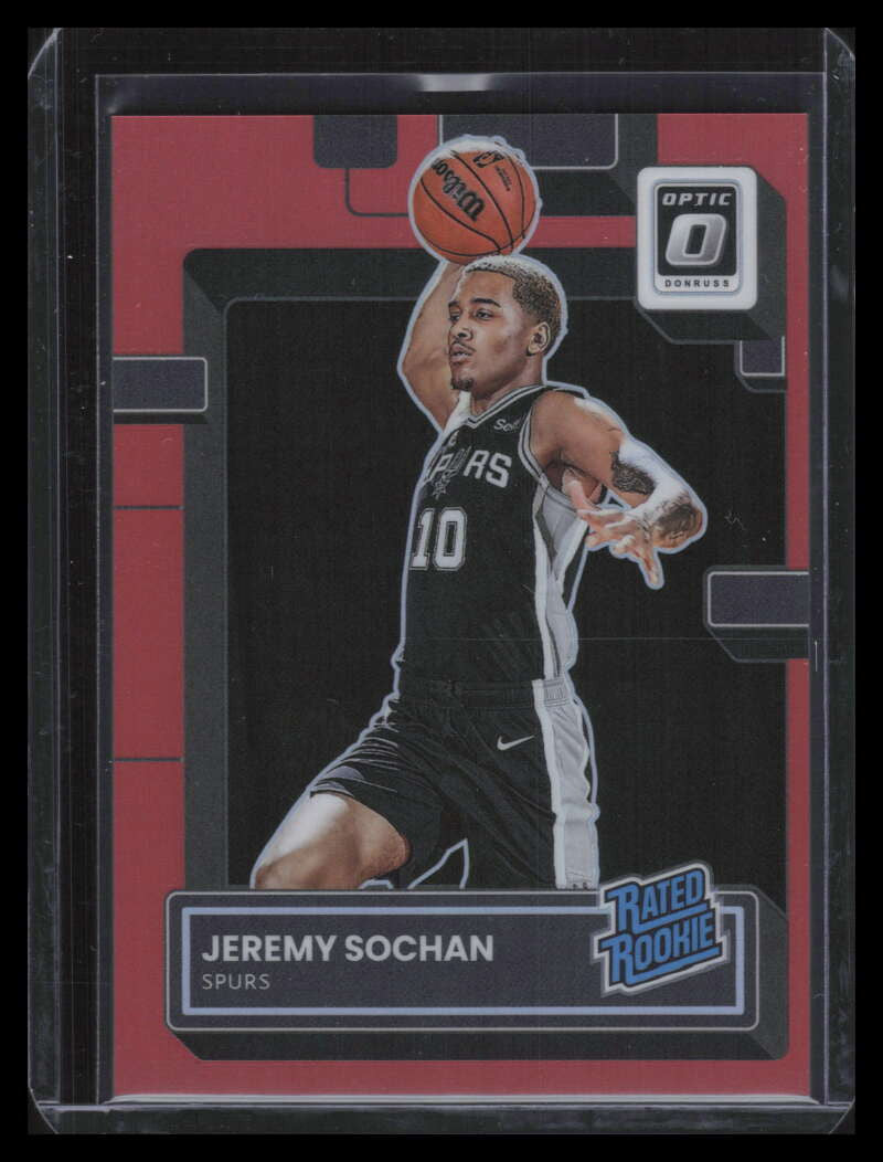 DELETE 131213 2022-23 Donruss Optic Red Refractor 236 Jeremy Sochan RR Rated Rookie 57/99