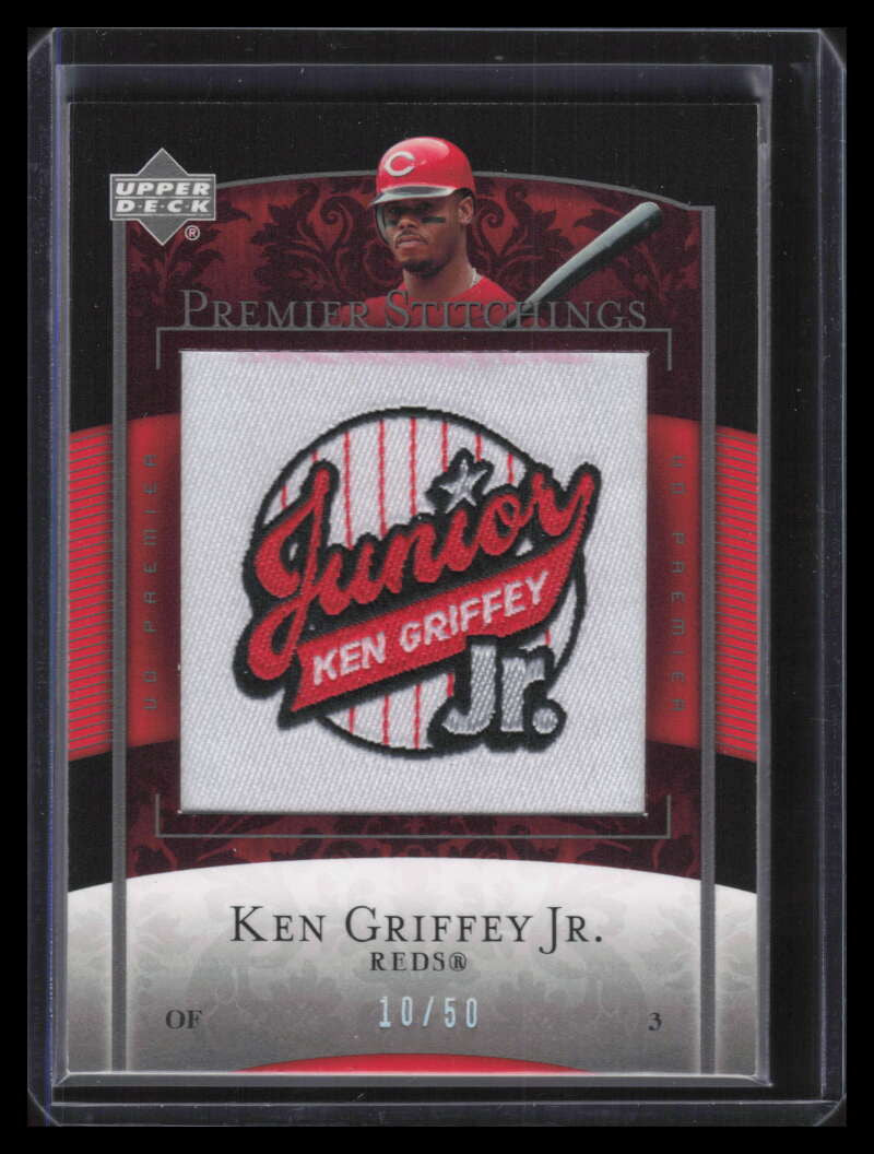 DELETE 131220 2007 Upper Deck Premier Stitchings 23 Ken Griffey Jr. Junior Patch 10/50