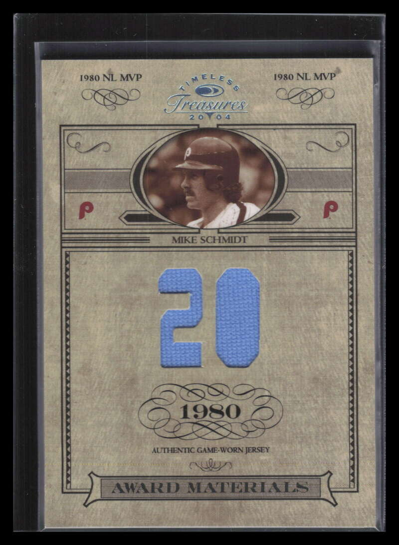 2004 Timeless Treasures Award Materials Number 12 Mike Schmidt Jersey 3/20