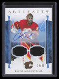 2022-23 Artifacts Autographs Gold 154 Jacob Markstrom Dual Jersey Auto 39/45