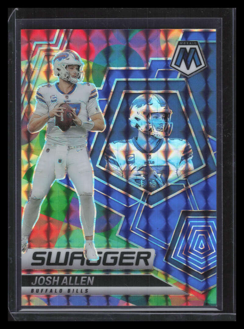 DELETE 131273 2022 Panini Mosaic Swagger Mosaic Blue Refractor 4 Josh Allen 59/99