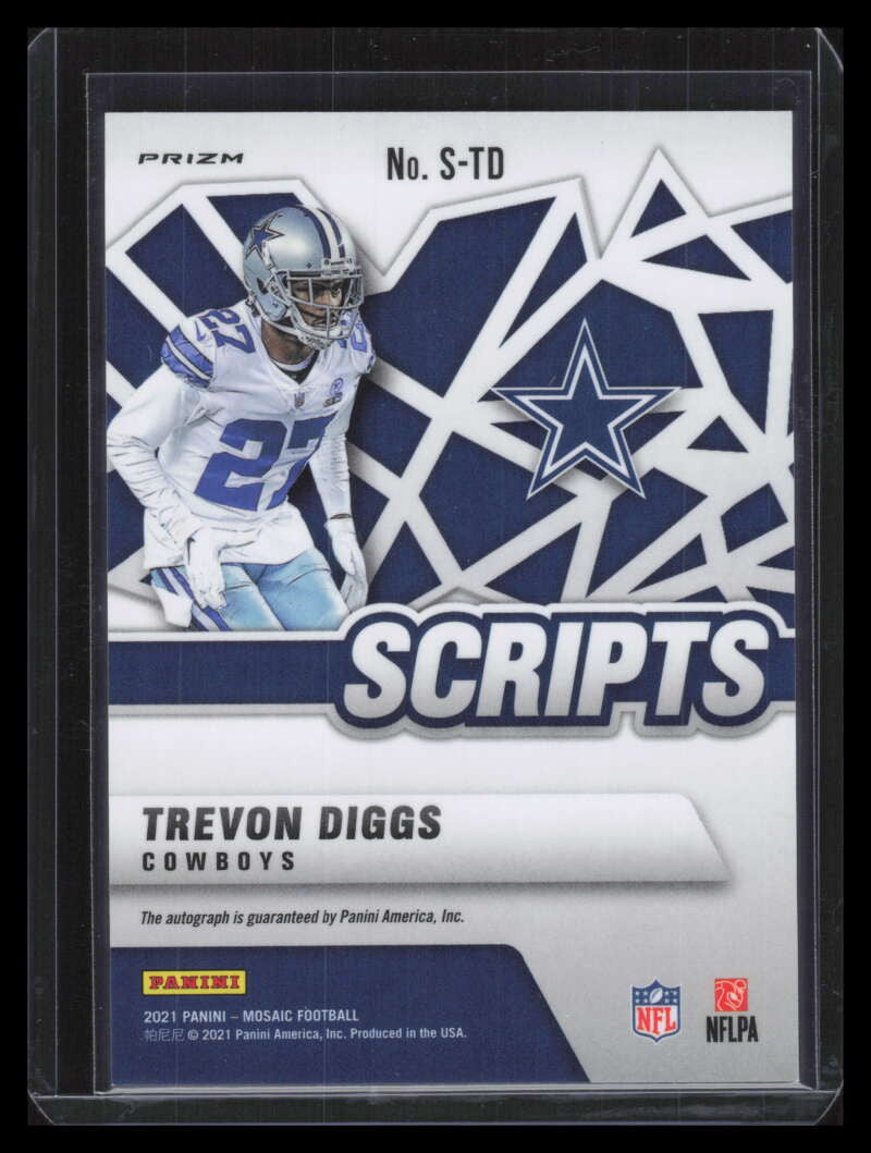 DELETE 131277 2021 Panini Mosaic Scripts 54 Trevon Diggs Auto