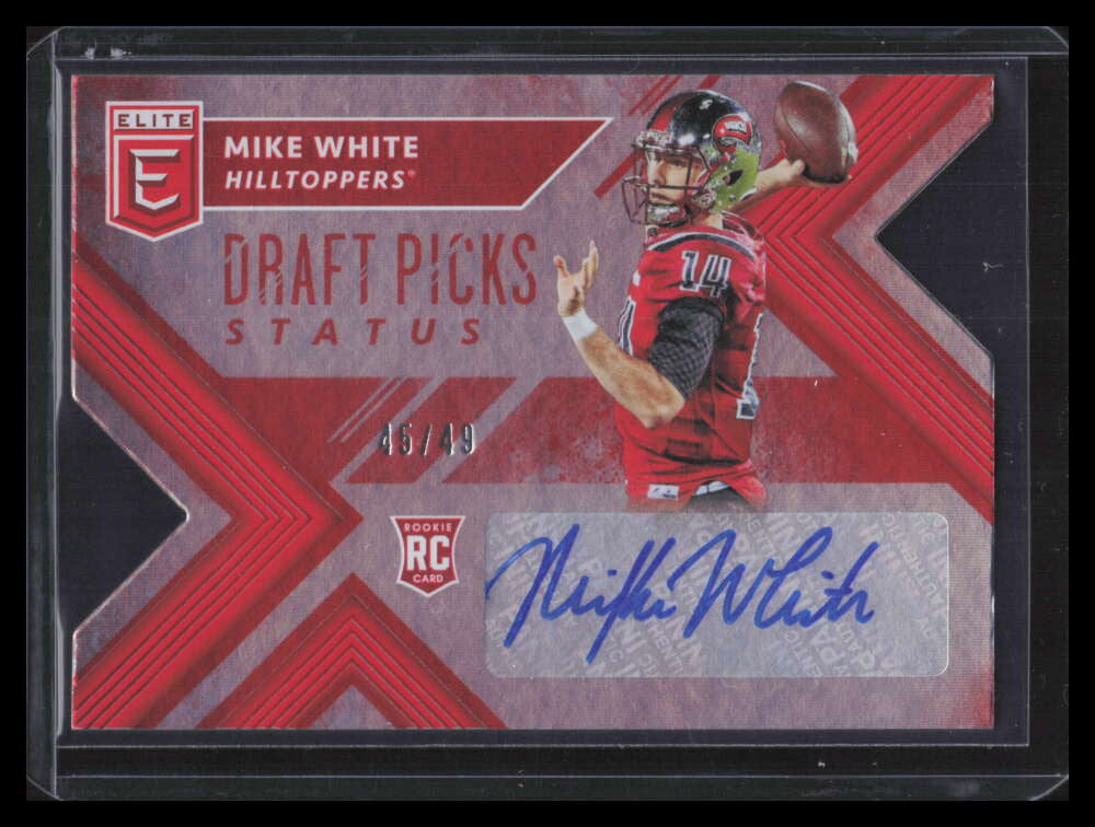 DELETE 131295 2018 Elite Draft Autographs Status Die Cut Red 272 Mike White Rookie Auto 45/49