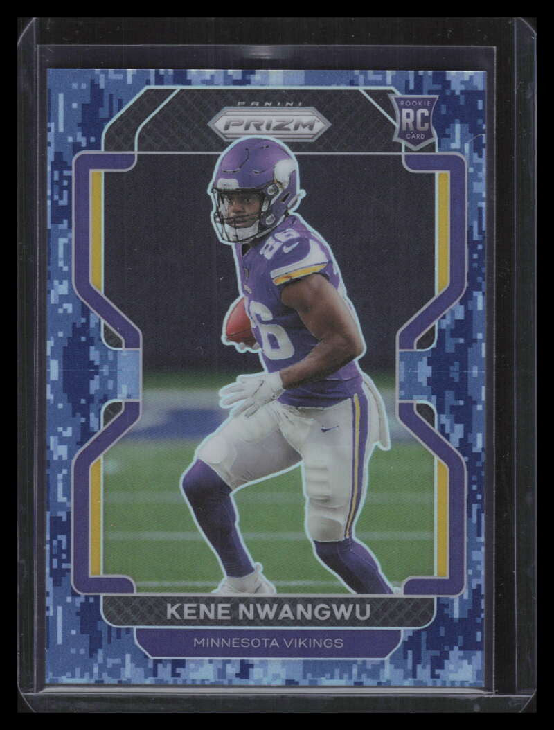 2021 Panini Prizm Prizms Navy Camo Refractor 364 Kene Nwangwu Rookie 21/25