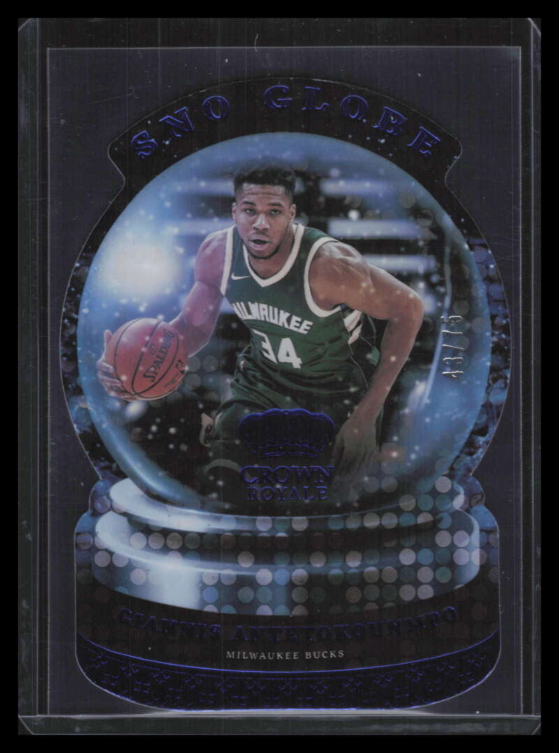 2021-22 Crown Royale Sno Globe Blue 2 Giannis Antetokounmpo 43/75