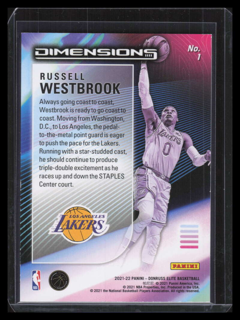 DELETE 131324 2021-22 Elite Dimensions 1 Russell Westbrook