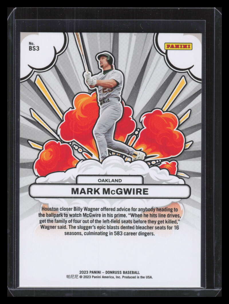 2023 Donruss Bomb Squad Gold 3 Mark McGwire 72/99
