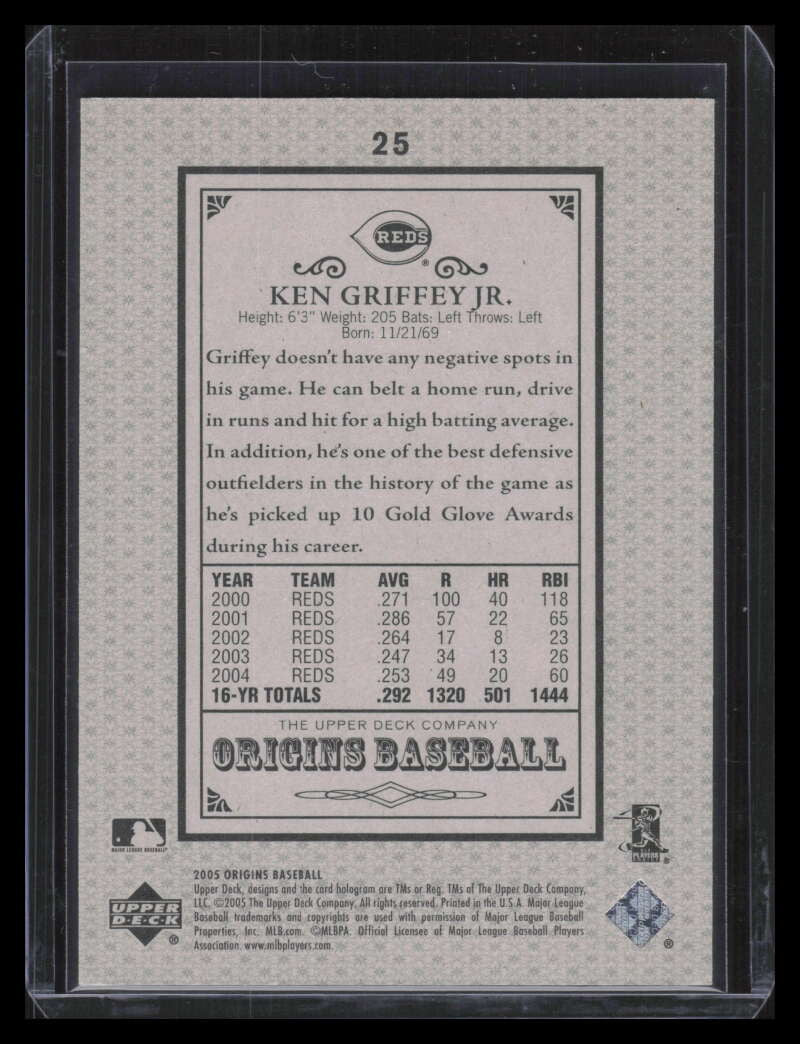 2005 Origins Old Judge Red 25 Ken Griffey Jr. 64/99