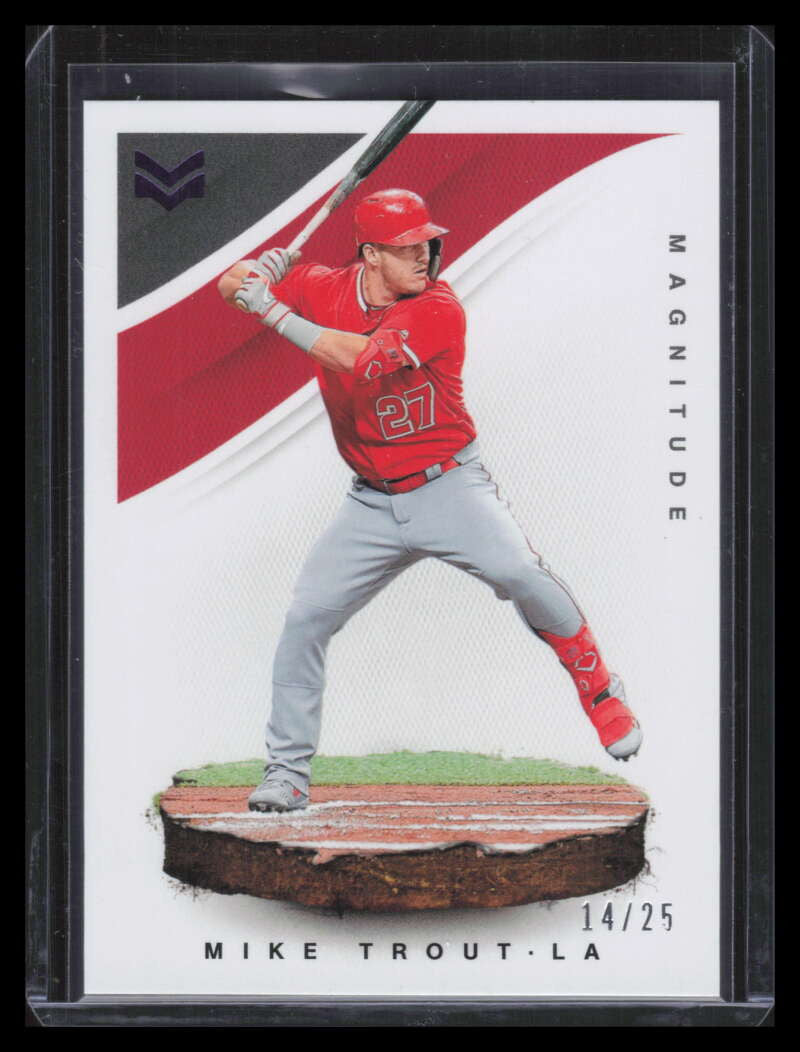 2020 Panini Magnitude Purple 1 Mike Trout 14/25