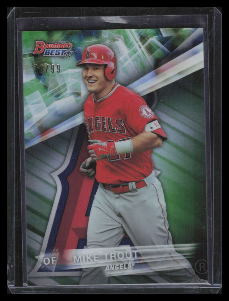 2016 Bowman's Best Green Refractor 1 Mike Trout 70/99