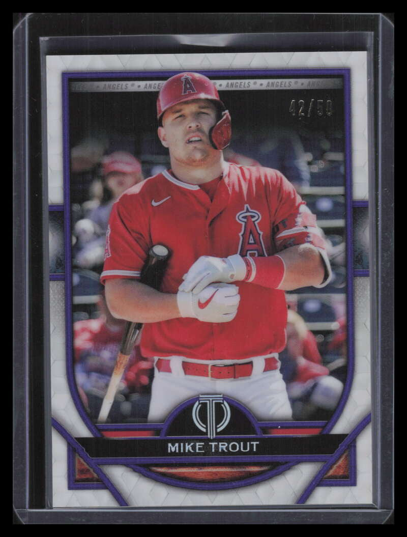 2021 Topps Tribute Purple 39 Mike Trout 42/50