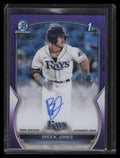 DELETE 131381 2023 Bowman Chrome Autographs Purple Refractor Brock Jones Rookie Auto 156/250