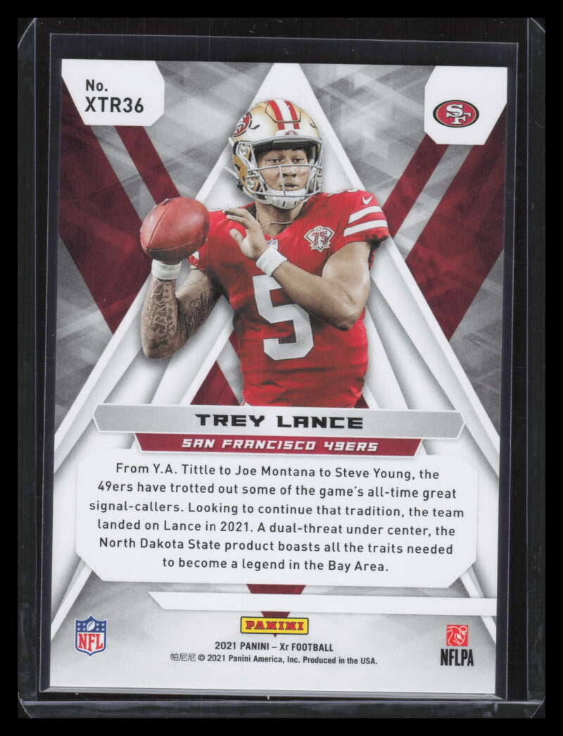 DELETE 131504 2021 Panini XR Xtreme Rookies Blue 36 Trey Lance Rookie 89/99